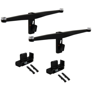 Komplet wsporników do półki ze szkła ZERO Czarny