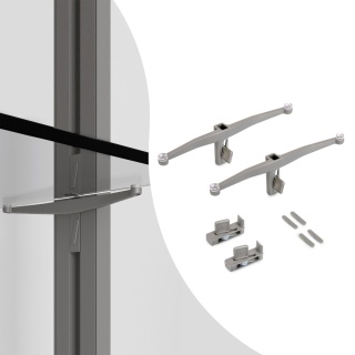 Komplet wsporników do półki ze szkła ZERO Kaszmir