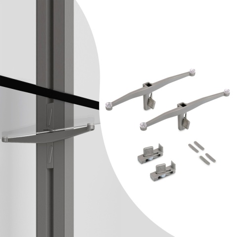 Komplet wsporników do półki ze szkła ZERO Kaszmir