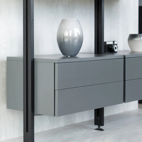 Komplet wsporników do szafek ZERO Czarny