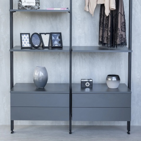 Komplet wsporników do szafek ZERO Czarny