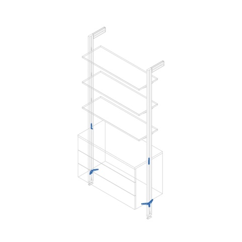 Komplet wsporników do szafek ZERO Kaszmir
