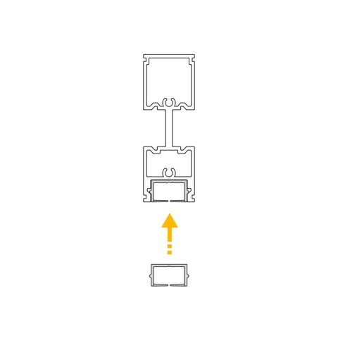 Profil do przeprowadzania kabli ZERO 1,1 m Czarny Emuca