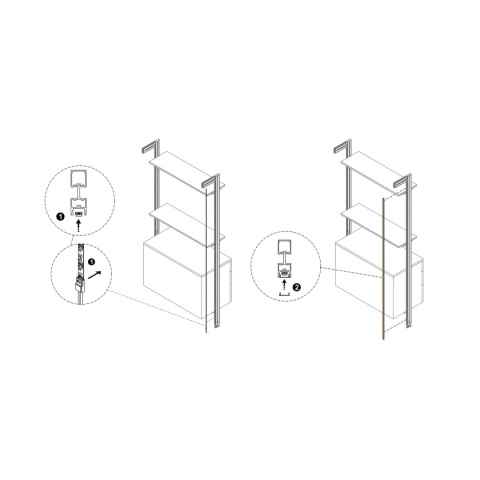 Profil do przeprowadzania kabli ZERO 1,1 m Czarny Emuca