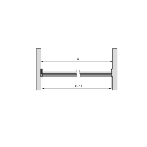 Profil do wykonania półek aluminiowych ZERO Czarny
