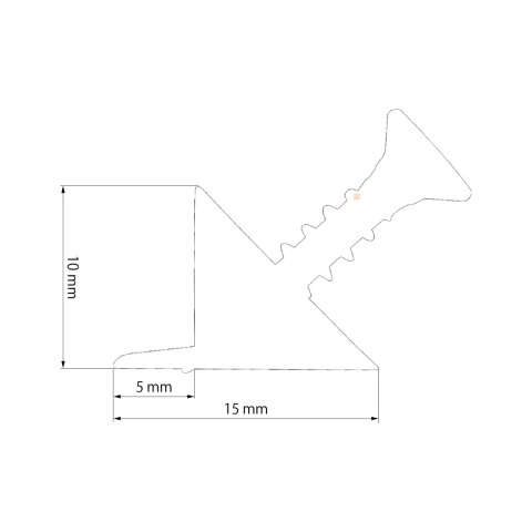 Stabilizator ścianki tylnej z wkrętem 3.5x20mm 1 szt Przezroczysty