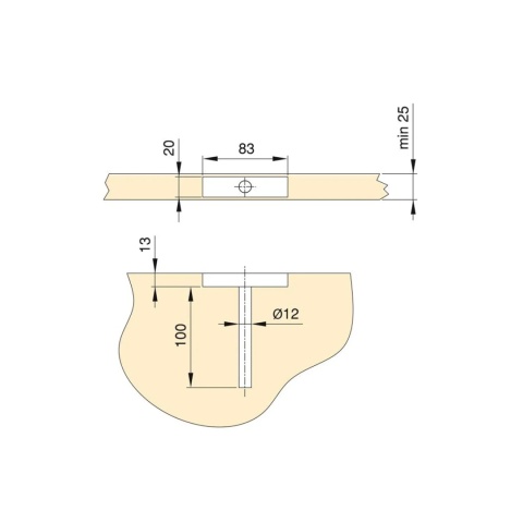 Wspornik niewidoczny PHANTOM mocowanie półki Emuca
