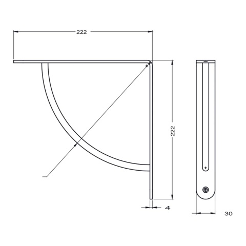 Wspornik półki Podpórka pod półkę AM04 Satyna AMIX