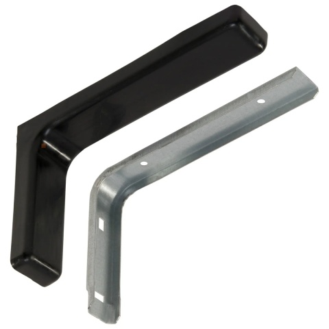 Wspornik półki Podpórka pod półkę z osłonką L-120mm Czarny LEBA