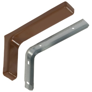 Wspornik półki Podpórka pod półkę z osłonką L-120mm Jasny brąz LEBA