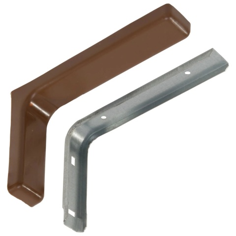 Wspornik półki Podpórka pod półkę z osłonką L-180mm Jasny brąz LEBA