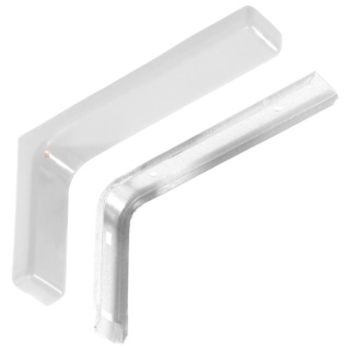 Wspornik półki Podpórka pod półkę z osłonką L-240mm Biały LEBA