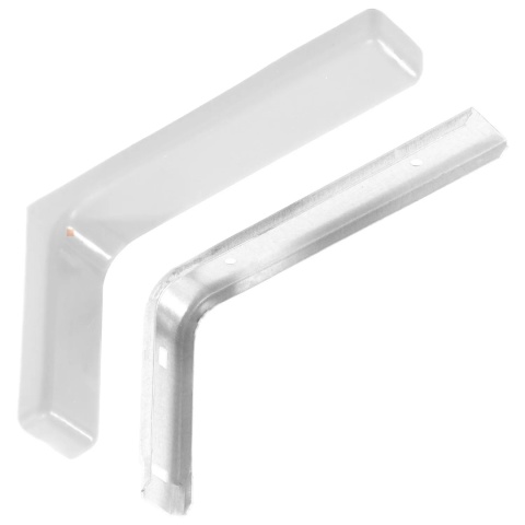 Wspornik półki Podpórka pod półkę z osłonką L-240mm Biały LEBA