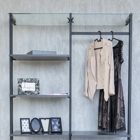 Zestaw 1x półka 1x moduł 1x drążek do ZERO Czarny