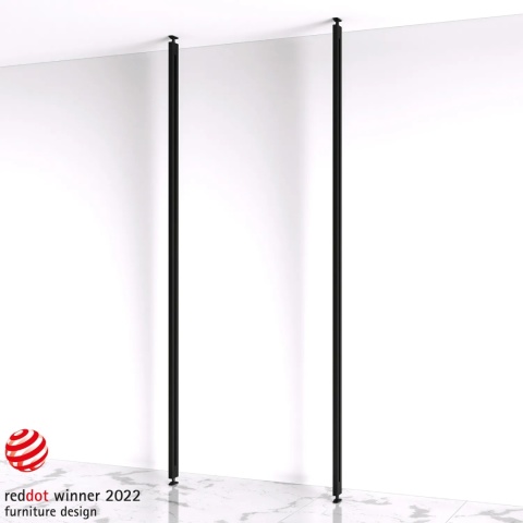 Zestaw 2 profili montaż podłoga/sufit ZERO Czarny