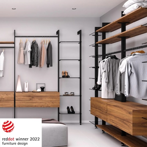 Zestaw 2 profili montaż podłoga/sufit ZERO Czarny