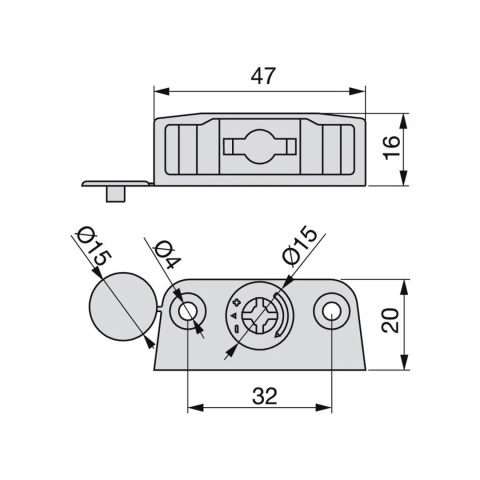 Złącze meblowe szybkozłącze mimośrodowe Emuca