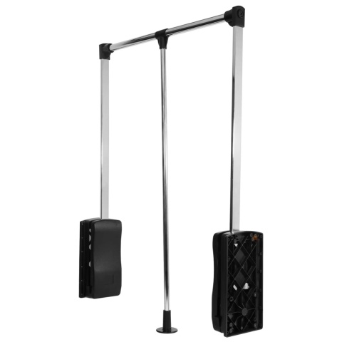 Pantograf wieszak opuszczany do garderoby 450-600mm czarny AMIX