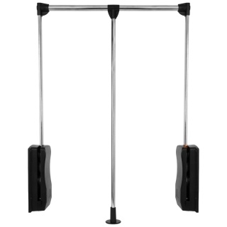 Pantograf wieszak opuszczany do garderoby 450-600mm czarny AMIX