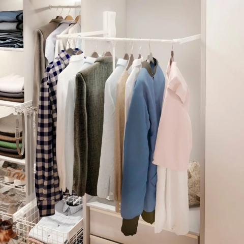 Pantograf z podnośnikiem olejowym do garderoby 545-700mm GTV Biały/Chrom