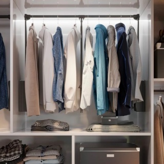 Pantograf z podnośnikiem olejowym do garderoby 645-910mm GTV Czarny/Chrom