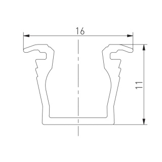 Profil GLAX MIKRO wpuszczany 3m - srebrny GTV
