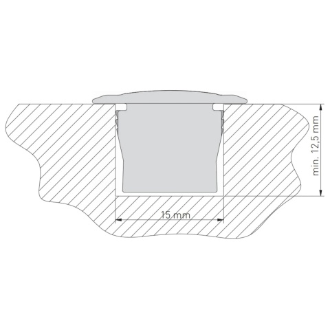Profil GLAX MINI z kołnierzem wysoki 2m - srebrny GTV