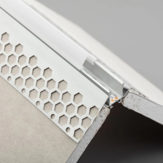 Profil GLAX kątowy zewnętrzny do płyt GK 3m + osłonka GTV