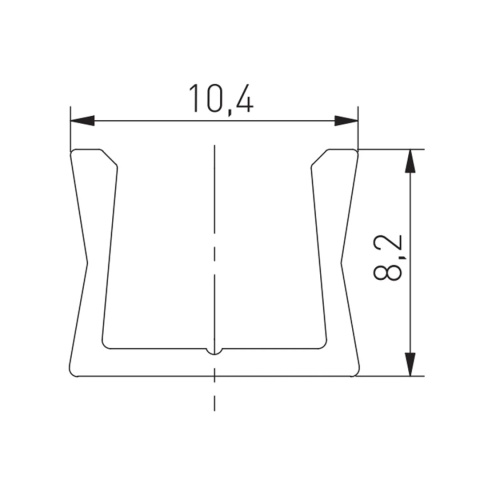 Profil aluminiowy GLAX MIKRO nakładany 2m - srebrny GTV