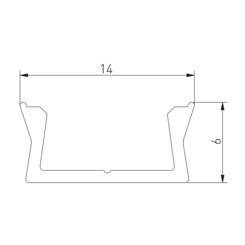 Profil aluminiowy GLAX MINI nakładany 3m - biały GTV
