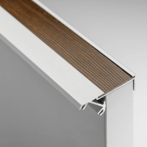 Profil aluminiowy LED cokołowy nabijany GLAX 3m na płytę 18mm - srebrny GTV