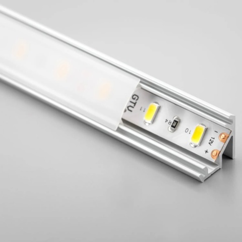 Profil aluminiowy LED kątowy nakładany GLAX 3m - srebrny GTV