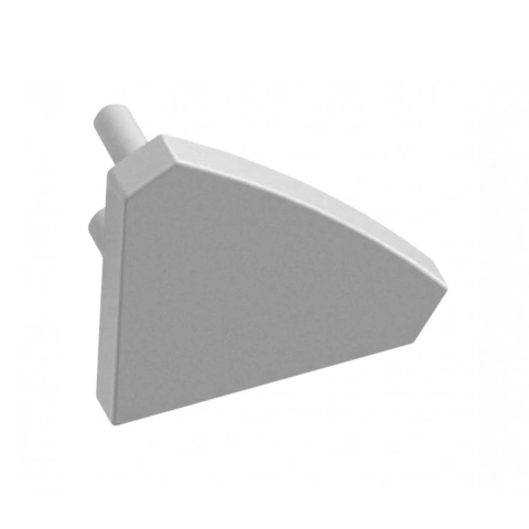 Zaślepka do profilu LED GLAX kątowego nakładanego - srebrna GTV