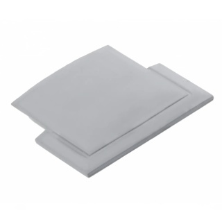 Zaślepka do profilu LED GLAX z kołnierzem - srebrna GTV