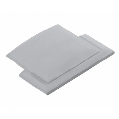 Zaślepka do profilu LED GLAX z kołnierzem - srebrna GTV