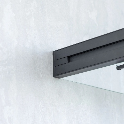 Zestaw 2 profili z okuciami montaż ścienny ZERO Czarny