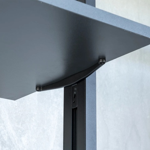 Zestaw 2 profili z okuciami montaż ścienny ZERO Czarny