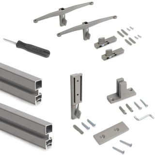 Zestaw 2 profili z okuciami montaż ścienny ZERO Kaszmir