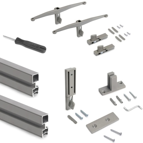 Zestaw 2 profili z okuciami montaż ścienny ZERO Kaszmir