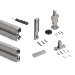 Zestaw 2 profili z okuciami podłoga/ściana ZERO Kaszmir