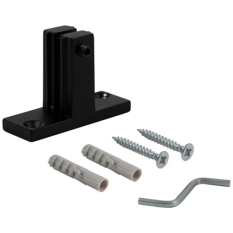 Zestaw 3 profili z okuciami podłoga/ściana ZERO Czarny