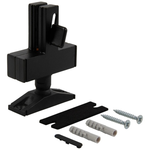 Zestaw 3 profili z okuciami podłoga/ściana ZERO Czarny