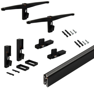 Zestaw 4x półka 1x drążek do ZERO Czarny