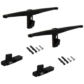 Zestaw 4x półka 1x drążek do ZERO Czarny