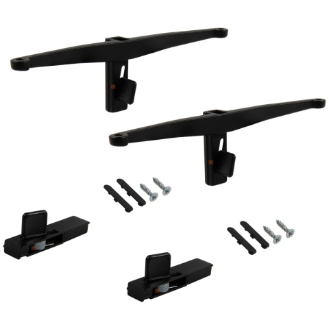 Zestaw 4x półka 1x drążek do ZERO Czarny