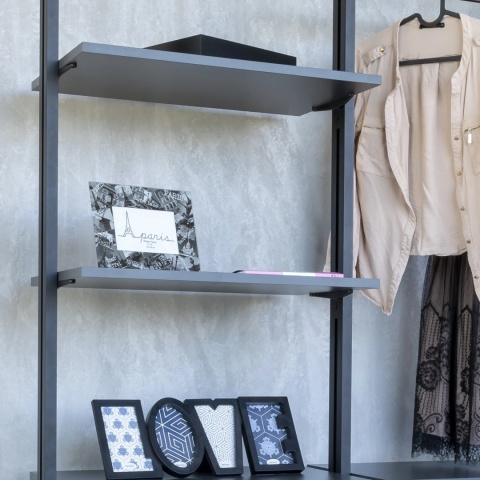 Zestaw 4x półka 1x drążek do ZERO Czarny