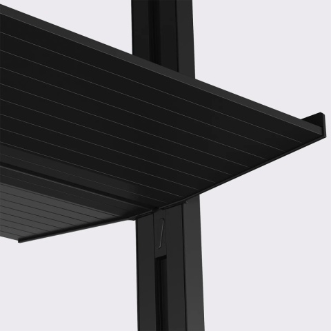 Zestaw wsporników z półką aluminiową ZERO Czarny