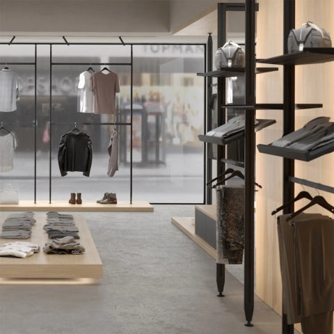 Zestaw wsporników z półką aluminiową ZERO Czarny