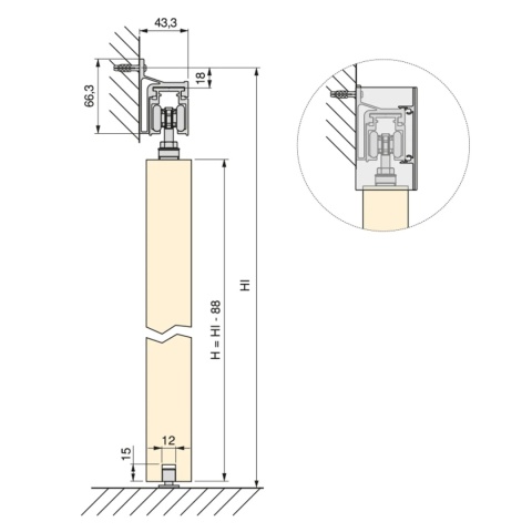Boczne osłony Railway do systemu drzwi przesuwanych EMUCA