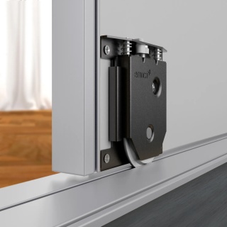 Komplet torów z zatrzaskami do drzwi przesuwnych Placard 74 3m Anodowany mat